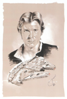 "Han Solo" Star Wars 13x19 Lithograph by Tony Santiago (PA) at PristineAuction.com