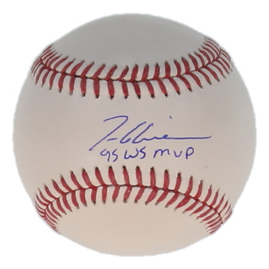 Tom Glavine Signed OML Baseball Inscribed "95 WS MVP" (JSA) at PristineAuction.com Tom Glavine Signed OML Baseball Inscribed "95 WS MVP" (JSA) at PristineAuction.com