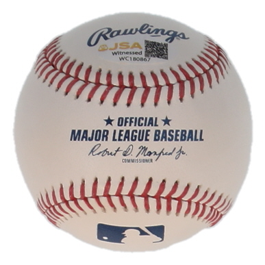 Tom Glavine Signed OML Baseball Inscribed "95 WS MVP" (JSA) at PristineAuction.com Tom Glavine Signed OML Baseball Inscribed "95 WS MVP" (JSA) at PristineAuction.com