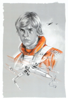 "Luke Skywalker" Star Wars 13x19 Lithograph by Tony Santiago (PA) at PristineAuction.com