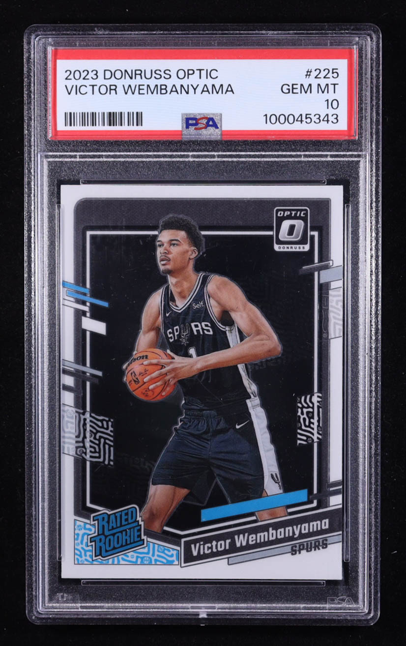 Victor Wembanyama 2023-24 Donruss Optic #225 RR RC (PSA 10) at PristineAuction.com Victor Wembanyama 2023-24 Donruss Optic #225 RR RC (PSA 10) at PristineAuction.com