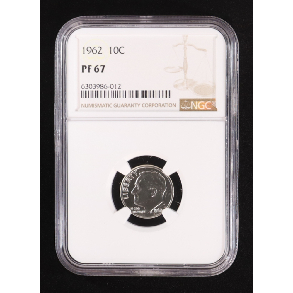 1962 Roosevelt Silver Dime (NGC PF67) at PristineAuction.com