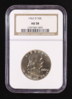 1962-D Franklin Half Dollar (NGC AU58) at PristineAuction.com