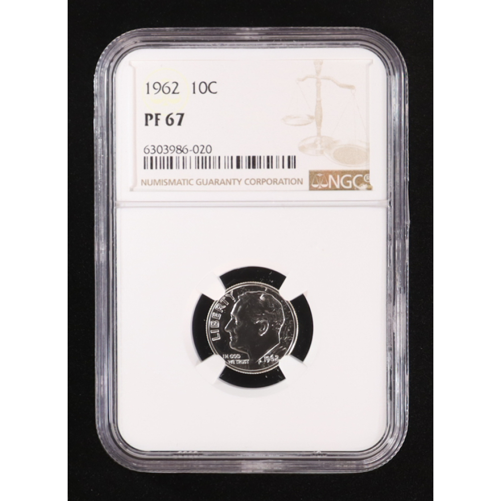 1962 Roosevelt Silver Dime (NGC PF67) at PristineAuction.com