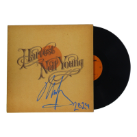 Neil Young Signed "Harvest" Vinyl Record Album Inscribed "2024" (SWAU) at PristineAuction.com