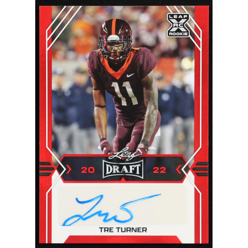 Tre Turner 2022 Leaf Draft and Prospects Autographs Red #BATT1 at PristineAuction.com