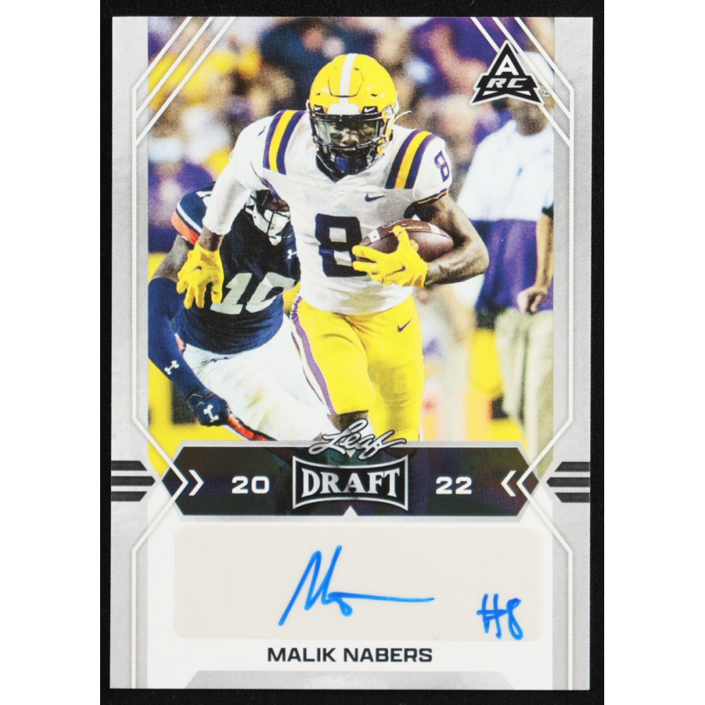 Malik Nabers 2022 Leaf Draft and Prospects Autographs #BAMN1 at PristineAuction.com