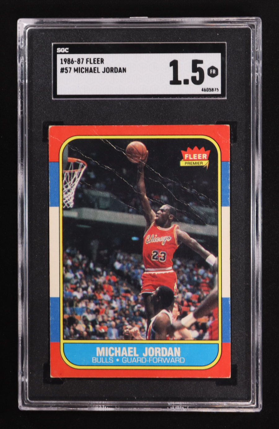 Michael Jordan 1986-87 Fleer #57 RC (SGC 1.5) at PristineAuction.com Michael Jordan 1986-87 Fleer #57 RC (SGC 1.5) at PristineAuction.com
