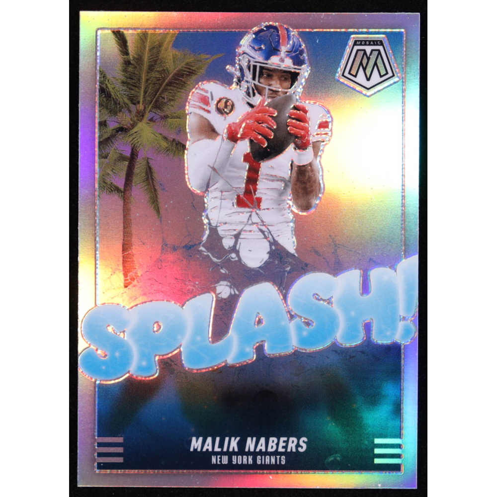 Malik Nabers 2025 Panini Mosaic Splash Silver #2 at PristineAuction.com