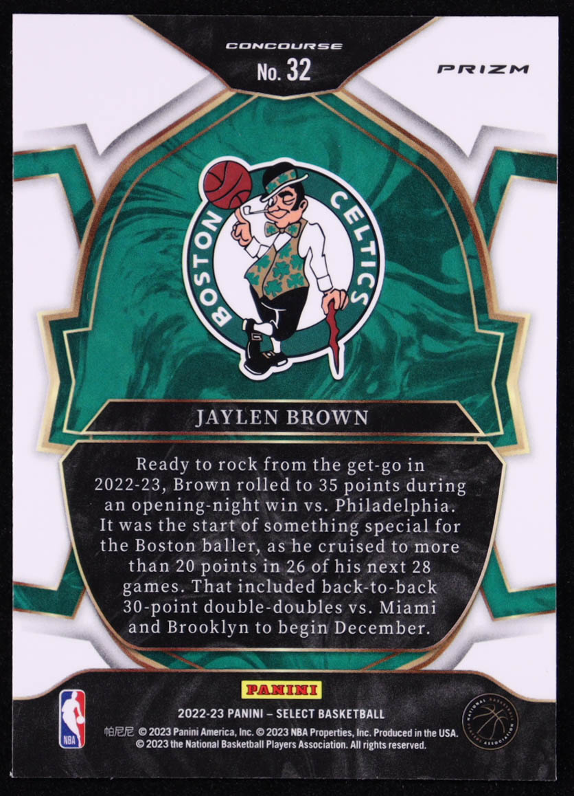 Jaylen Brown 2022-23 Select Prizms Orange Flash #32 at PristineAuction.com Jaylen Brown 2022-23 Select Prizms Orange Flash #32 at PristineAuction.com