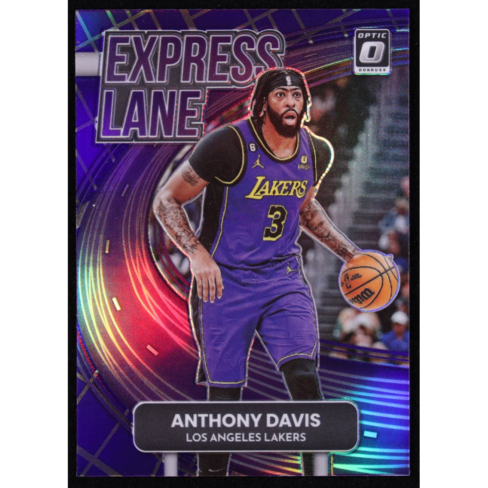 Anthony Davis 2022-23 Donruss Optic Express Lane Purple #22 at PristineAuction.com