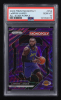 LeBron James 2023-24 Panini Monopoly All-Star Purple Prizm #PS-9 (PSA 10) at PristineAuction.com