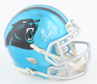 Christian McCaffrey Signed Panthers Flash Alternate Speed Mini Helmet (Beckett) at PristineAuction.com