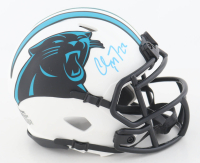 Christian McCaffrey Signed Panthers Lunar Eclipse Alternate Speed Mini Helmet (Beckett) at PristineAuction.com