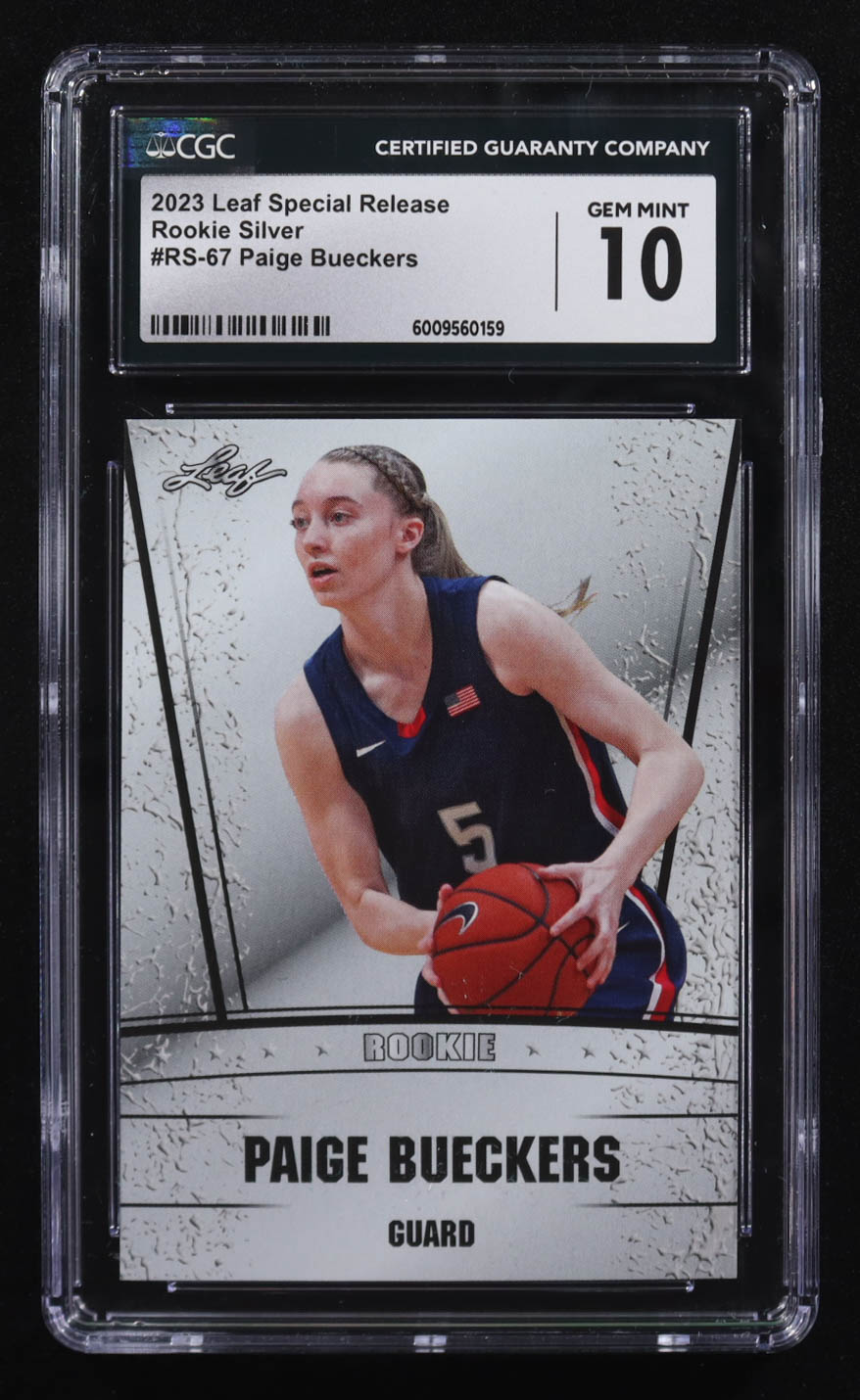 Paige Bueckers 2023 Leaf Draft Special Release Rookie Silver #RS-67 RC (CGC 10) at PristineAuction.com Paige Bueckers 2023 Leaf Draft Special Release Rookie Silver #RS-67 RC (CGC 10) at PristineAuction.com