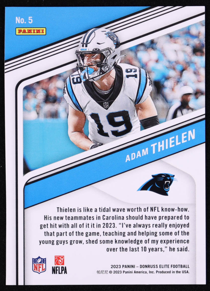 Adam Thielen 2023 Elite Orange #5 #132/399 at PristineAuction.com Adam Thielen 2023 Elite Orange #5 #132/399 at PristineAuction.com