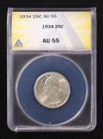 1934 Washington Silver 25C Quarter (ANACS AU55) at PristineAuction.com