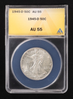 1945-D Walking Liberty Silver 50C Half Dollar (ANACS AU55) at PristineAuction.com
