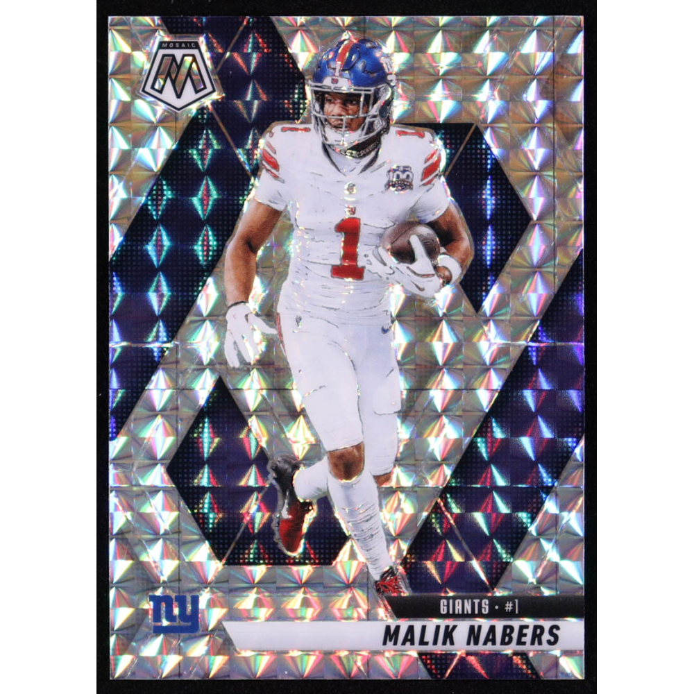 Malik Nabers 2025 Panini Mosaic Mosaic #100 at PristineAuction.com