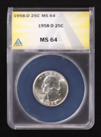 1958-D Washington Silver 25C Quarter (ANACS MS64) at PristineAuction.com