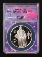 1980 Great American Chiefs, Quanah Parker - 1oz .925 Proof Silver Medal (ANACS PF69 DCAM) at PristineAuction.com