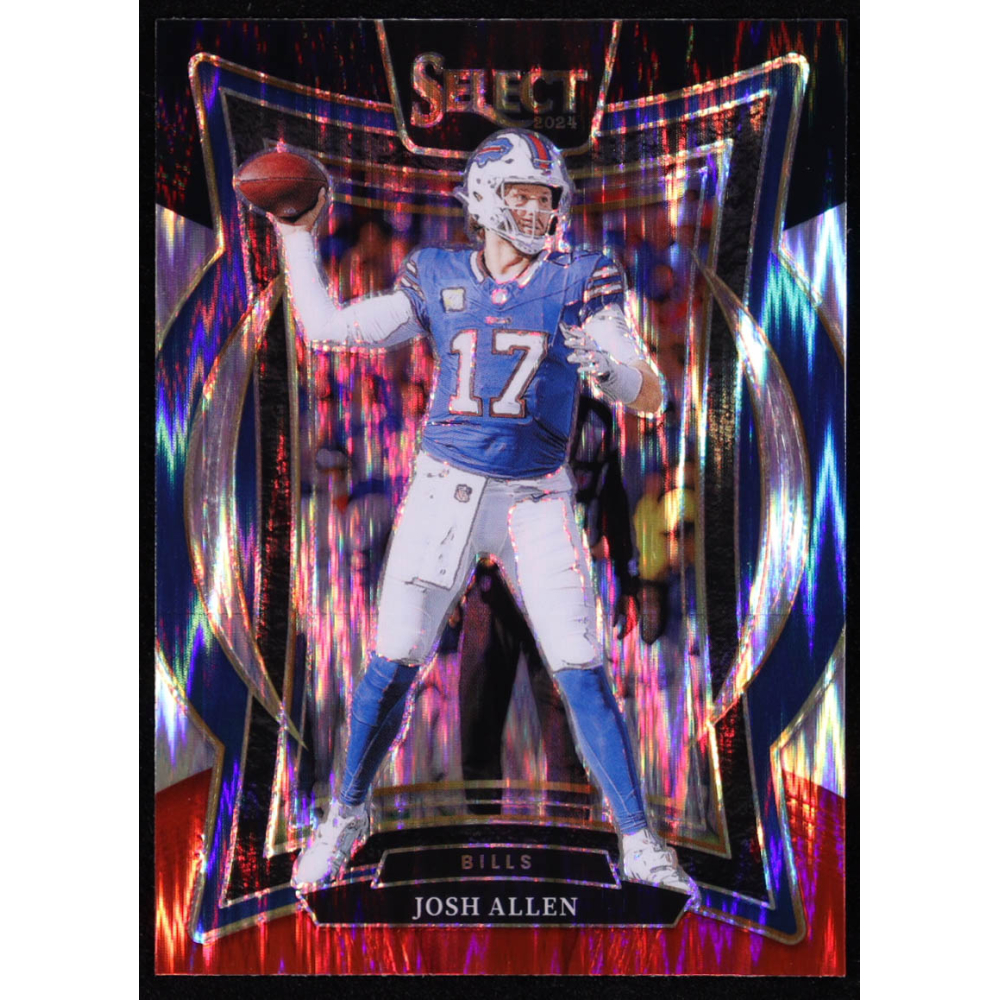 Josh Allen 2024 Select Prizm Black and Red Shock #34 at PristineAuction.com