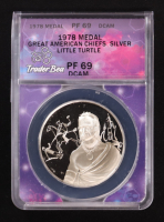 1978 Great American Chiefs, Little Turtle - 1oz .925 Proof Silver Medal (ANACS PF69 DCAM) at PristineAuction.com