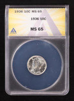 1936 Mercury Silver 10C Dime (ANACS MS65) at PristineAuction.com