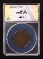 1846 Braided Hair Large 1C Cent, Small Date (ANACS VG8) at PristineAuction.com