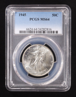 1945 Walking Liberty Silver 50C Half Dollar (PCGS MS64) at PristineAuction.com