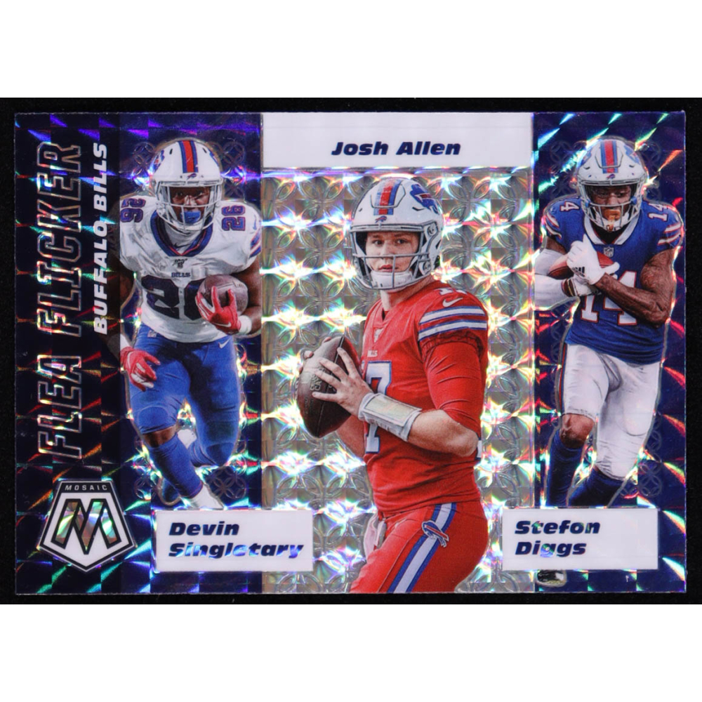Devin Singletary / Josh Allen / Stefon Diggs 2020 Panini Mosaic Flea Flicker Mosaic #3 at PristineAuction.com