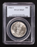 1946-S Walking Liberty Silver 50C Half Dollar (PCGS MS65) at PristineAuction.com
