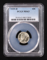 1939-D Mercury Silver 10C Dime (PCGS MS63) at PristineAuction.com