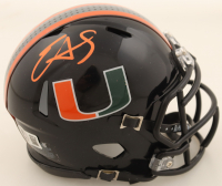 Edgerrin James Signed Miami Hurricanes Speed Mini Helmet (Beckett) at PristineAuction.com