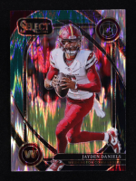 Jayden Daniels 2024 Select Prizm Black and Green Shock #217 RC at PristineAuction.com