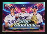 Shohei Ohtani / Roki Sasaki RC / Yoshinobu Yamamoto 2025 Topps Cosmic Chrome Triple Star Clusters #TSC1 at PristineAuction.com