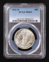 1941-D Walking Liberty Silver 50C Half Dollar (PCGS MS65) at PristineAuction.com
