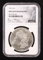 1921-S Morgan Silver Dollar - George T. Morgan Signature Label (NGC BRILLIANT UNCIRCULATED) at PristineAuction.com