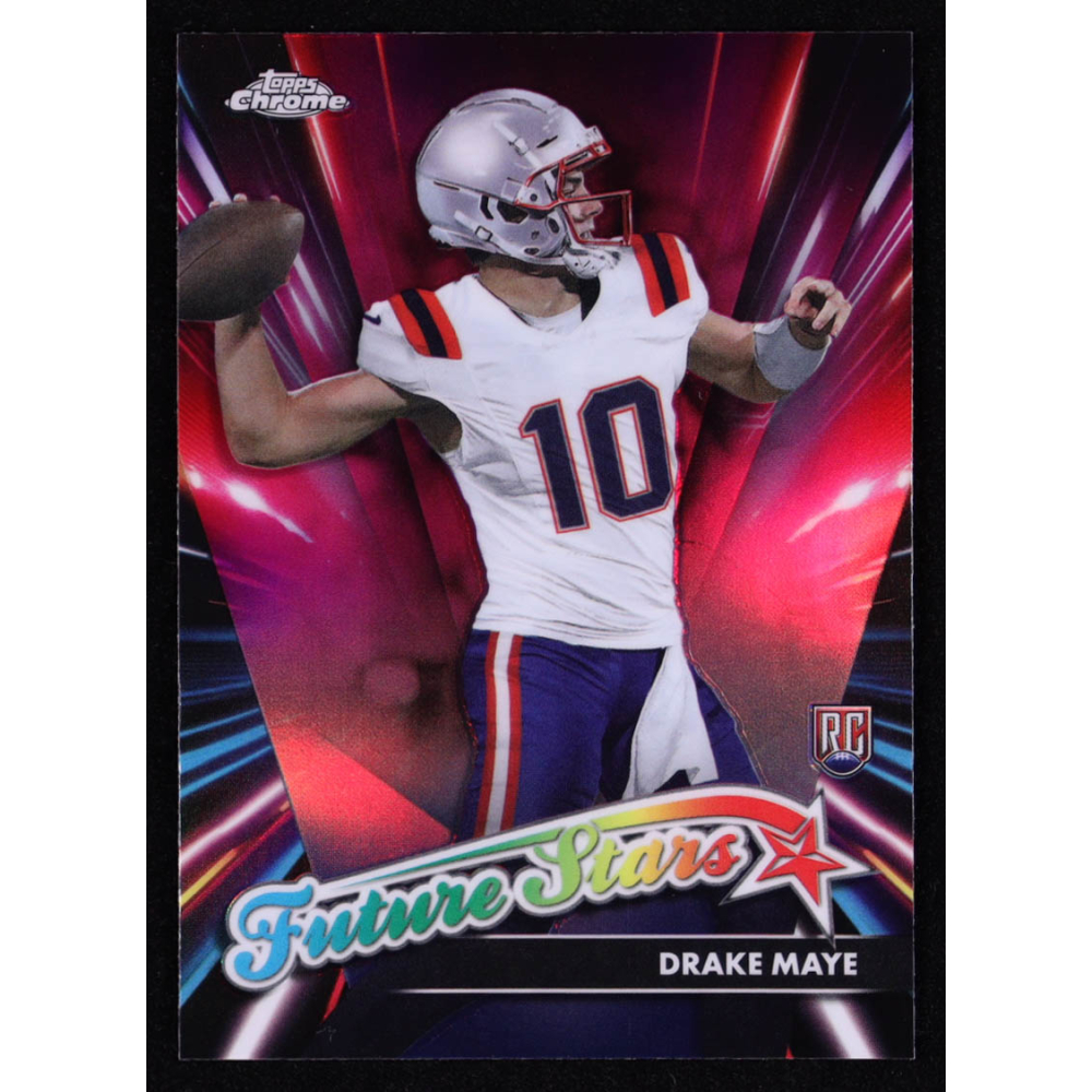 Drake Maye 2024 Topps Chrome Future Stars Pink Refractors #FS3 RC at PristineAuction.com