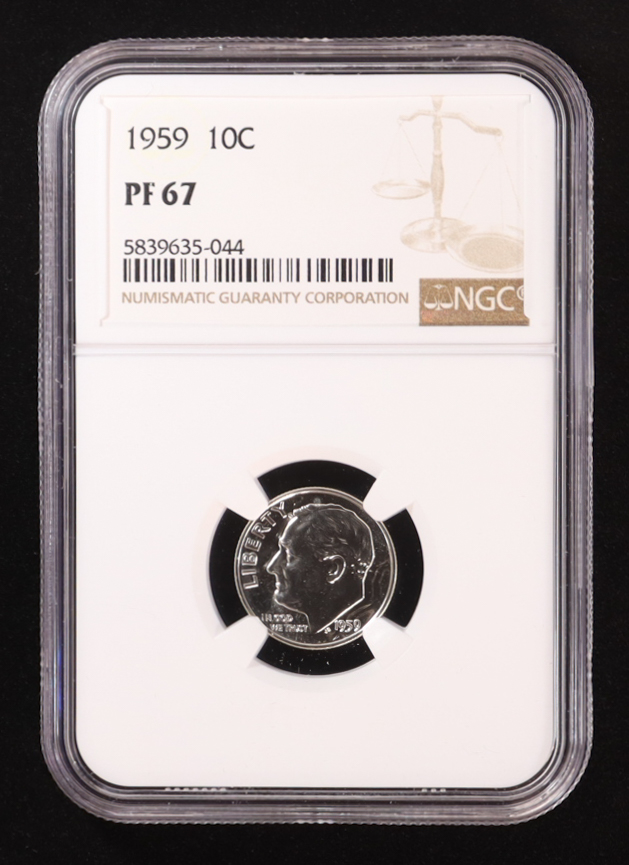1959 Roosevelt Proof Silver 10C Dime (NGC PF67) at PristineAuction.com 1959 Roosevelt Proof Silver 10C Dime (NGC PF67) at PristineAuction.com