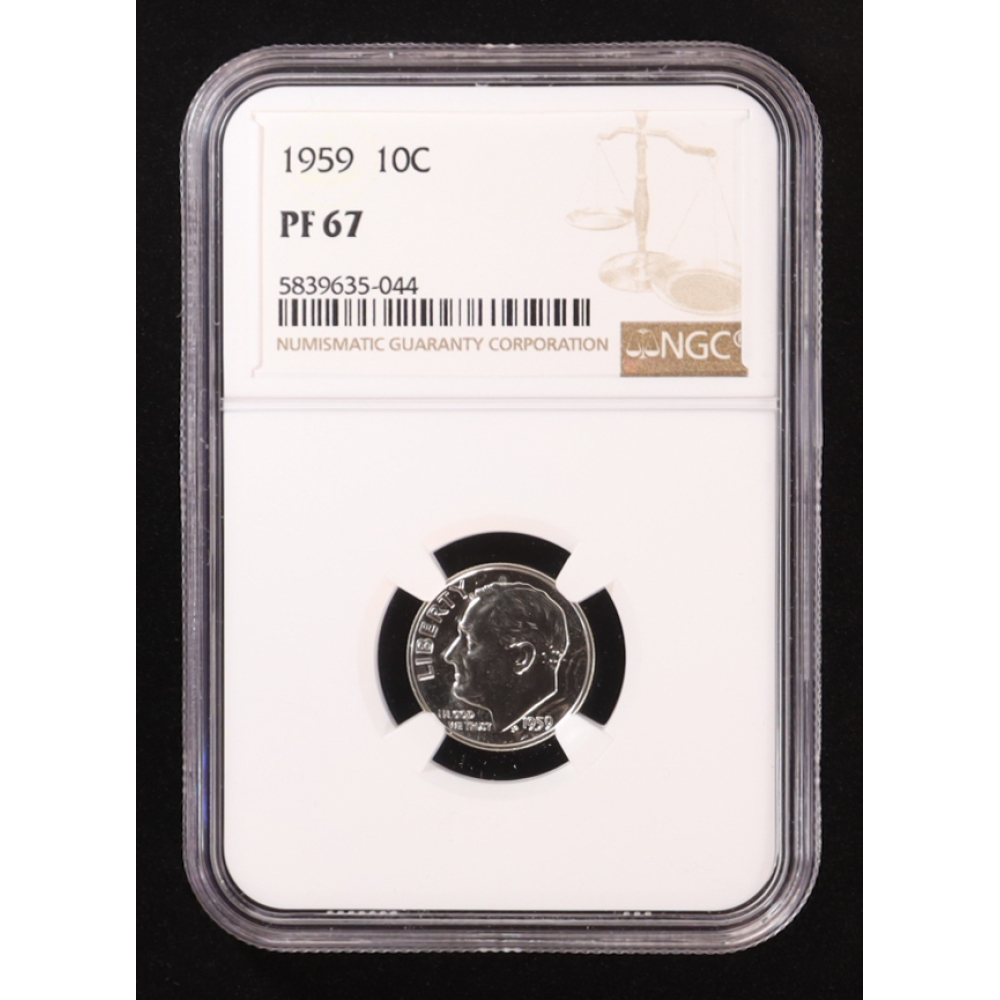 1959 Roosevelt Proof Silver 10C Dime (NGC PF67) at PristineAuction.com