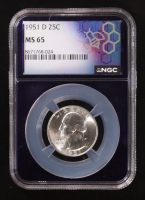1951-D Washington Silver 25C Quarter (NGC MS65) at PristineAuction.com