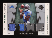 Calvin Johnson 2007 Ultimate Collection Rookie Materials Silver #URMCJ RC at PristineAuction.com