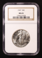 1947 Walking Liberty Silver 50C Half Dollar (NGC MS65) at PristineAuction.com