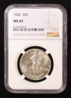1942 Walking Liberty Silver 50C Half Dollar (NGC MS64) at PristineAuction.com