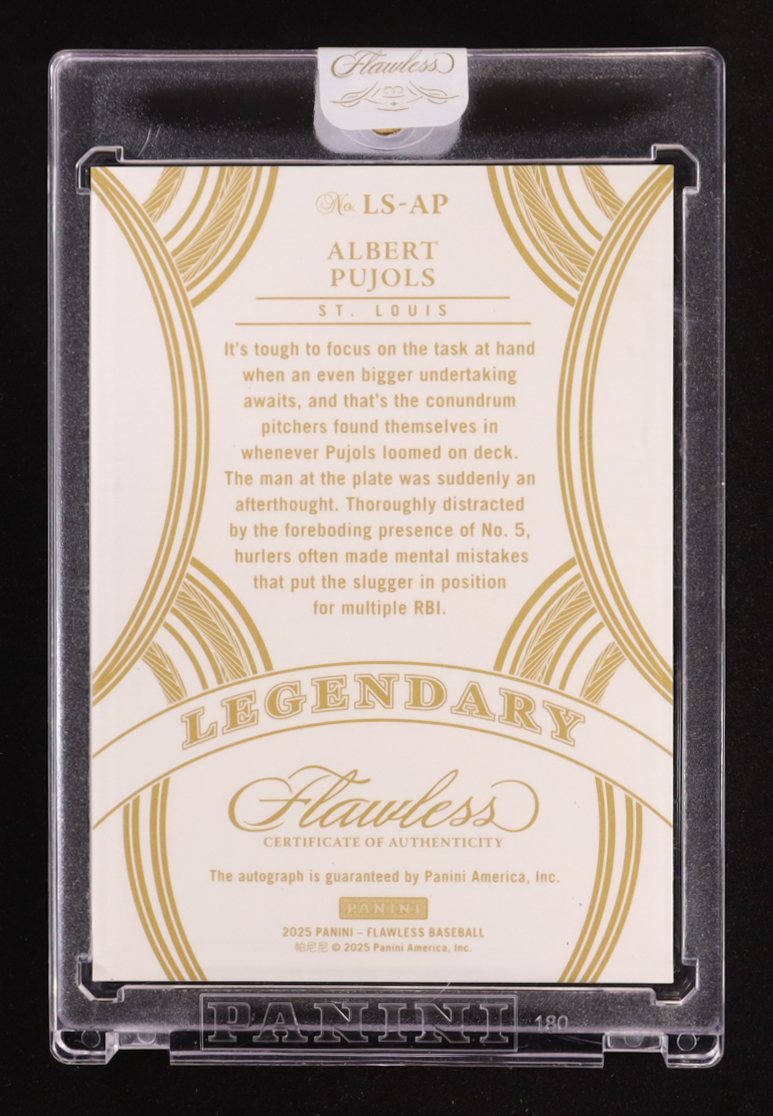 Albert Pujols 2025 Panini Flawless Legendary Signatures Sapphire #12 #01/15 at PristineAuction.com Albert Pujols 2025 Panini Flawless Legendary Signatures Sapphire #12 #01/15 at PristineAuction.com