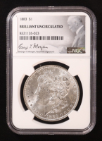 1921-S Morgan Silver Dollar - George T. Morgan Signature Label (NGC BRILLIANT UNCIRCULATED) at PristineAuction.com