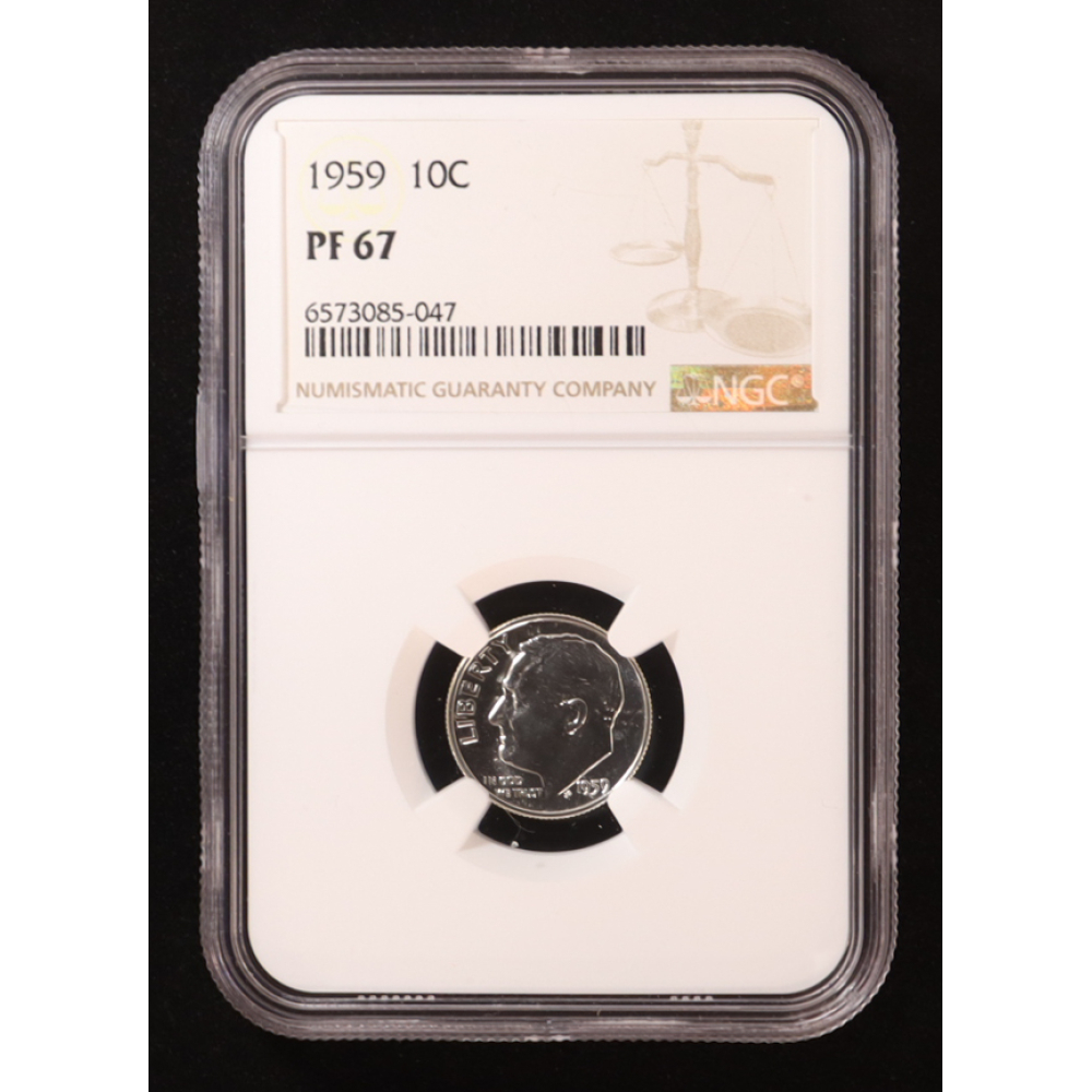 1959 Roosevelt Proof Silver 10C Dime (NGC PF67) at PristineAuction.com