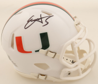 Edgerrin James Signed Miami Hurricanes Speed Mini Helmet (Beckett) at PristineAuction.com
