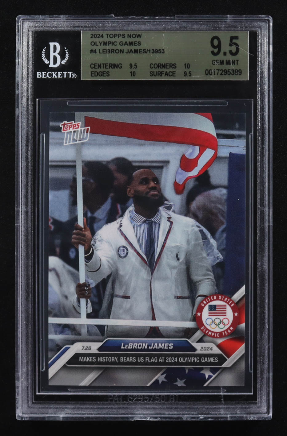 Lebron James 2024 Topps Now Olympic Games #4 (BGS 9.5) at PristineAuction.com Lebron James 2024 Topps Now Olympic Games #4 (BGS 9.5) at PristineAuction.com